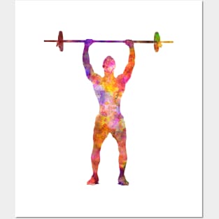 body buiding man isolated Posters and Art